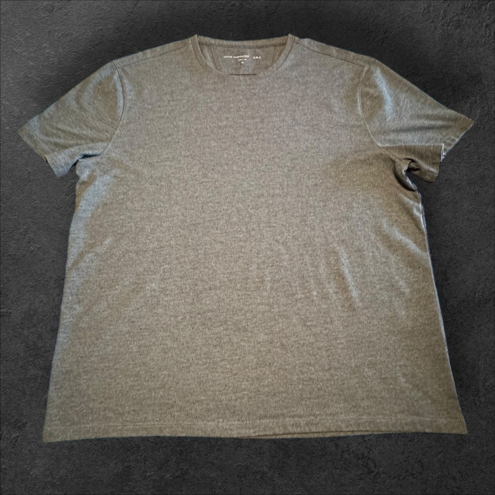 John Varvatos Star USA T Shirt XL Gray Minimalist Short Sleeve Crew Neck Tee